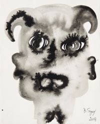Devil Heads by Barthélémy Toguo contemporary artwork works on paper