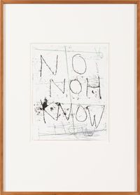 Untitled (No / Noh / Know (how) for B.N.) by Newell Harry contemporary artwork painting, works on paper, drawing