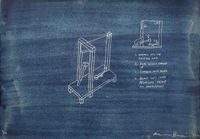 BLUE PRINT - High - Striking - Guillotine by Aaron Bezzina contemporary artwork print