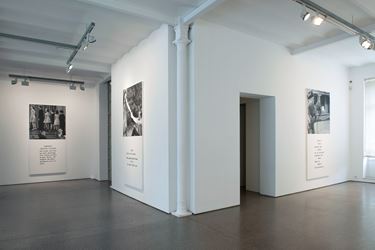 Exhibition view: John Baldessari, Scene ( ) / Take ( ), Galerie Greta Meert, Brussels (26 April–28 June 2014). Courtesy Galerie Greta Meert.