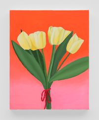 Bouquet of tulips by Alec Egan contemporary artwork painting, works on paper