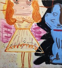 Christmas Fairy by Rose Wylie contemporary artwork painting, works on paper