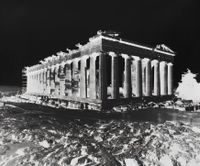 Temple of Athena, Acropolis: August 25, 2021 by Vera Lutter contemporary artwork sculpture, photography
