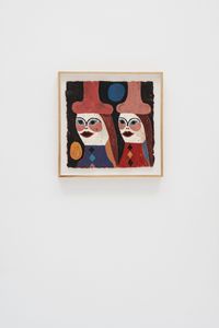 Dos mujeres by Nacho Eterno contemporary artwork painting, mixed media