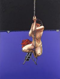 Violetter Fußboden (2004-12-01) by Norbert Tadeusz contemporary artwork painting