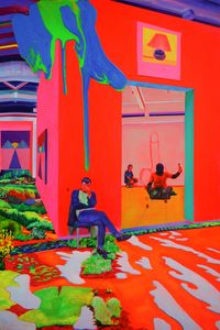 Super exotic: Young performer's restlessness room by Zico Albaiquni contemporary artwork painting, works on paper