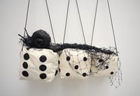 3 dés ensembles (3 dice together) by Annette Messager contemporary artwork textile