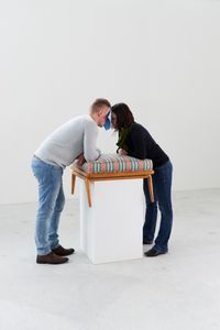 One Minute Sculpture: Organisation of Love by Erwin Wurm contemporary artwork installation