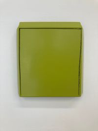 Cut Frame S (Pistacchio Green) by Angela De La Cruz contemporary artwork painting