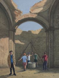 Capriccio With Fountain by Serban Savu contemporary artwork painting