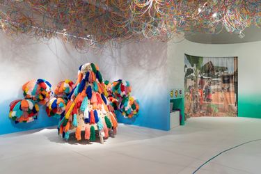 Exhibition view: Pascale Marthine Tayou, BOBO LAND, Cultural Foundation, Abu Dhabi (3 May–26 November 2023). Courtesy Cultural Foundation, Abu Dhabi.Image from:Pascale Marthine Tayou’s Material WorldRead FeatureFollow ArtistEnquire