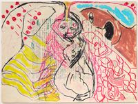 Trame et Relation by Pélagie Gbaguidi contemporary artwork painting, works on paper, drawing