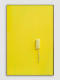 Yellow Telephone (Sleeping) for JG by Martin Boyce contemporary artwork sculpture