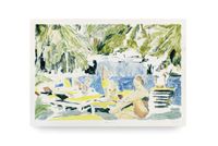 Bathers at a Pool by Kate Gottgens contemporary artwork print