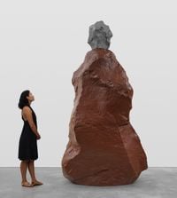 gray brown nun by Ugo Rondinone contemporary artwork sculpture