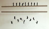 Climb Up, Walk Steady by Ji Wenyu Zhu Weibing contemporary artwork installation