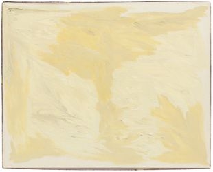 Vera Palme, Desert Painting (2020–2022). Oil on cotton, polyester, tape. 56 x 70 x 2 cm. Courtesy Galerie Buchholz, Cologne.