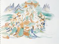 Cave 98 from Dunhuang II by Wu Yi contemporary artwork painting, works on paper