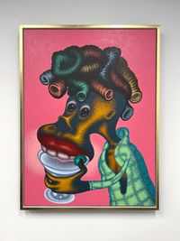 Woman Drinking Martini by Peter Saul contemporary artwork painting