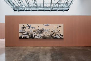 Exhibition view: Jill Mulleady, Bend Towards the Sun, Gladstone Gallery, West 21st Street, New York (13 September–22 October 2022). Courtesy Gladstone Gallery.