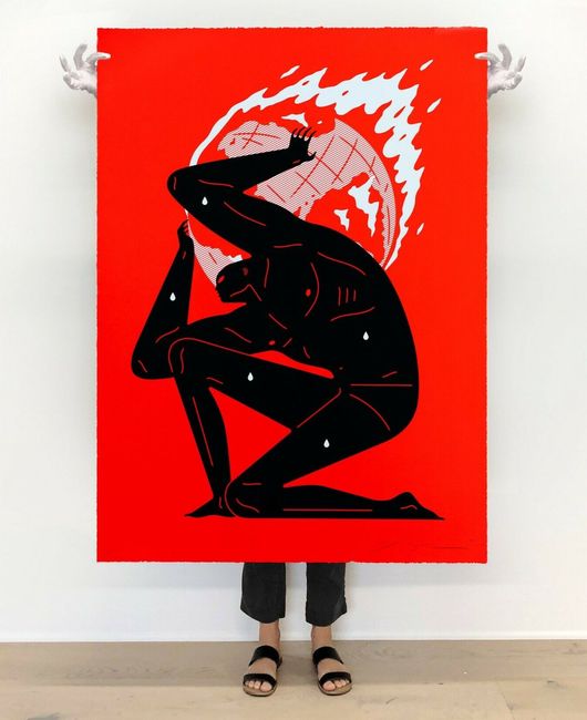 World on Fire (Red), 2021 by Cleon Peterson contemporary artwork