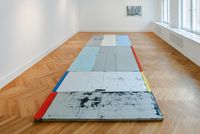 Floor/Ghost, Exercise of Adjustment, 2022–2024, from Schöning Revisited: Extensions, Chroma, Inflections by Yane Calovski contemporary artwork painting, sculpture