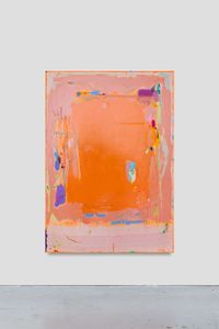 Colombes 165 orange by Cledia Fourniau contemporary artwork painting, textile