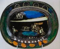 Corrida vert by Pablo Picasso contemporary artwork ceramics