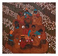 Untitled (Dinner Time in the Cotton Field) by Winfred Rembert contemporary artwork painting, sculpture
