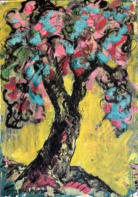 Baum by Bernd Zimmer contemporary artwork painting, works on paper