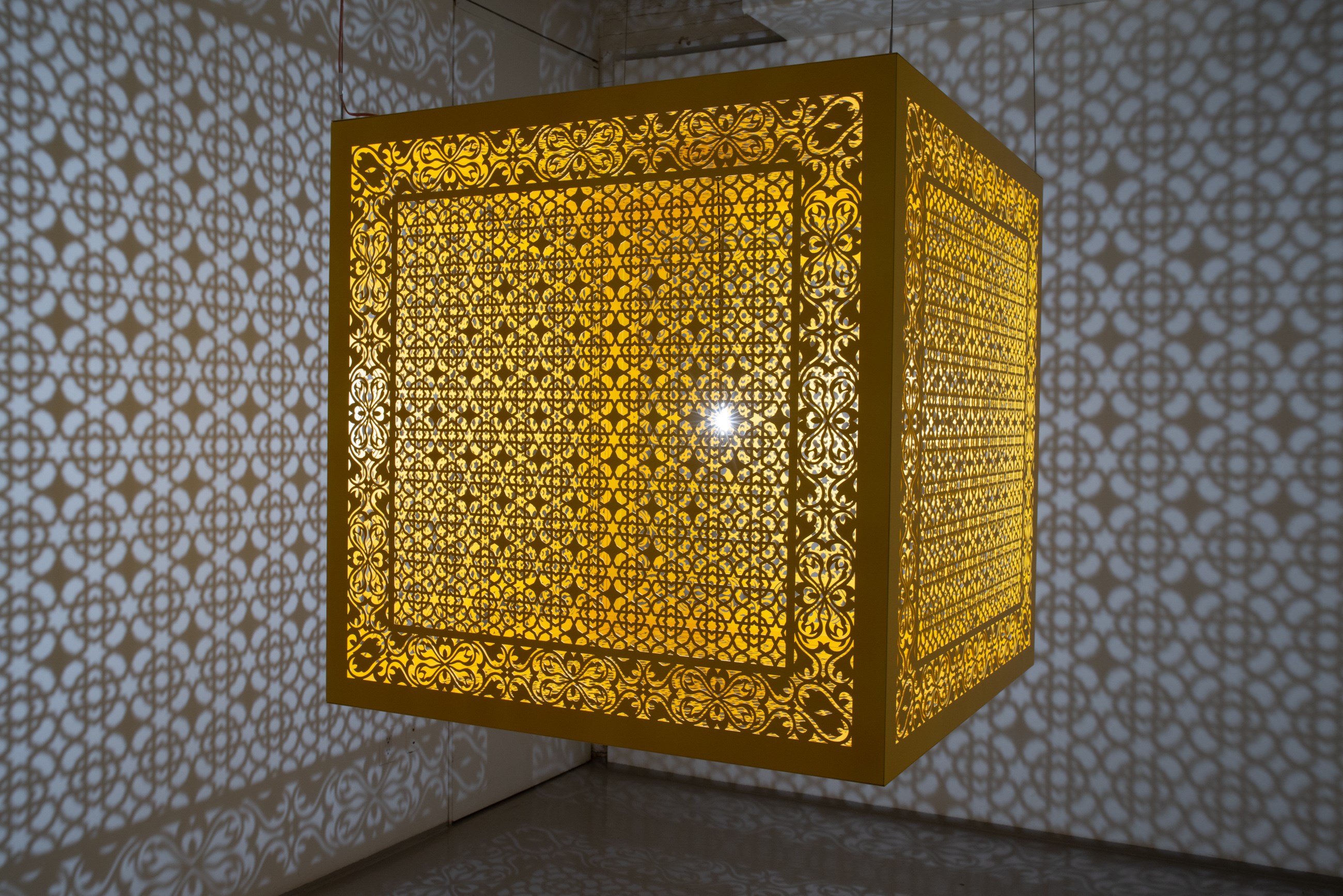 Hidden Diamond Saffron, 2019 by Anila Quayyum Agha Ocula