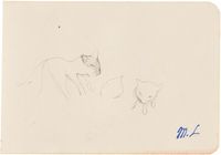 Untitled [The Kittens] by Marie Laurencin contemporary artwork drawing