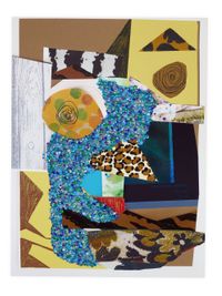 Untitled #11 on Paper by Mickalene Thomas contemporary artwork painting