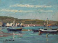 Bateaux dans le port, Martigues by Francis Picabia contemporary artwork painting, works on paper