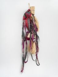 Acaye Kerunen, Ebiinu (she has come, has she come? is she coming?) (2023). Raffia, stripped and hand-dyed palm leaves, stripped and dyed sorghum stems, twined sisal. 281 cm x 70 cm x 50 cm. © Acaye Kerunen. Courtesy Pace Gallery.Image from:Acaye Kerunen Weaves Her Way Back to the Venice BiennaleRead Advisory PerspectiveFollow ArtistEnquire