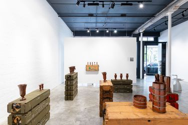 Exhibition view: SLIPPAGE, VESSELS THAT LEAK FROM THE TOP, THIS IS NO FANTASY, Melbourne (29 November–16 December 2023). Courtesy THIS IS NO FANTASY. Photo: Simon Strong.
