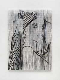 Another Revolutionary Woman by Ghada Amer contemporary artwork painting, textile