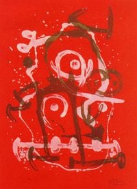 Chevauchée rouge brun by Joan Miró contemporary artwork print