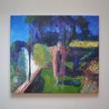 Penny Standing in the Hidden Garden by Sargy Mann contemporary artwork 2