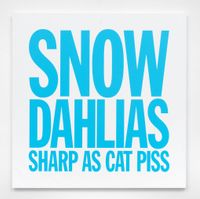 SNOW DAHLIAS SHARP AS CAT PISS by John Giorno contemporary artwork painting