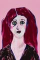 Pink poppy 60's girl by Jenny Watson contemporary artwork 6