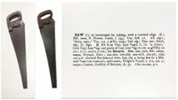 One and Three Saws [Ety.] by Joseph Kosuth contemporary artwork sculpture, photography