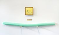 Portrait of Green Pool Noodle (Just Remarkable) by Elisabeth Pointon contemporary artwork painting, works on paper, sculpture