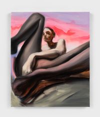 Tights Purple Sky by Amanda Wall contemporary artwork painting