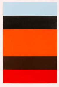 Orange, Black, Brown, Red, Pale Blue by John Nixon contemporary artwork painting