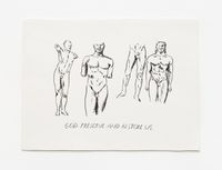 No Title (God preserve and...) by Raymond Pettibon contemporary artwork painting, works on paper, drawing