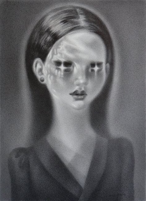 사랑은 창밖의 빗물같아요 by Myung Seon Ku contemporary artwork