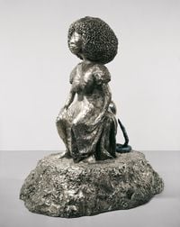 Silver Moon by Chris Ofili contemporary artwork sculpture