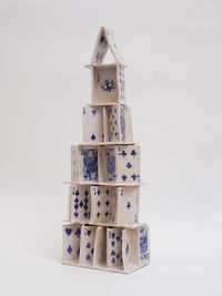Very Tall Card House by Jesse Edwards contemporary artwork ceramics