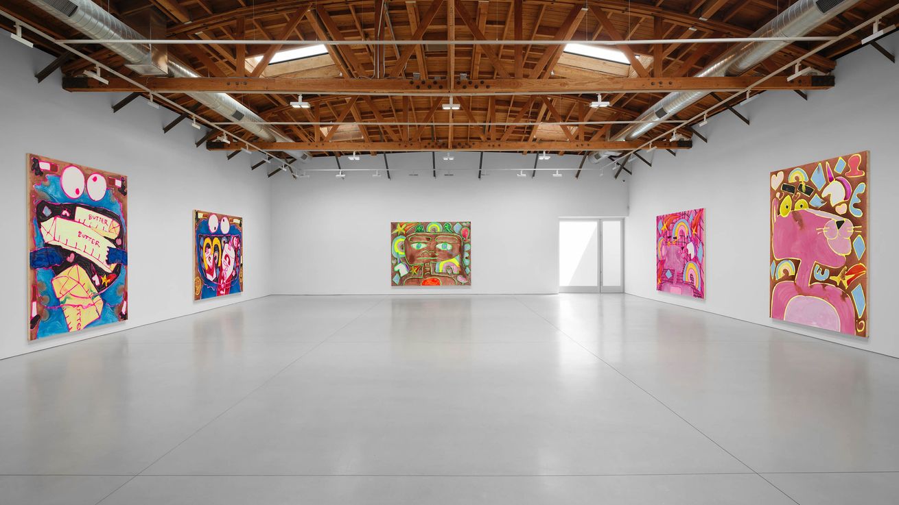 Katherine Bernhardt, 'Sidewalk Chalk' at David Zwirner, Los